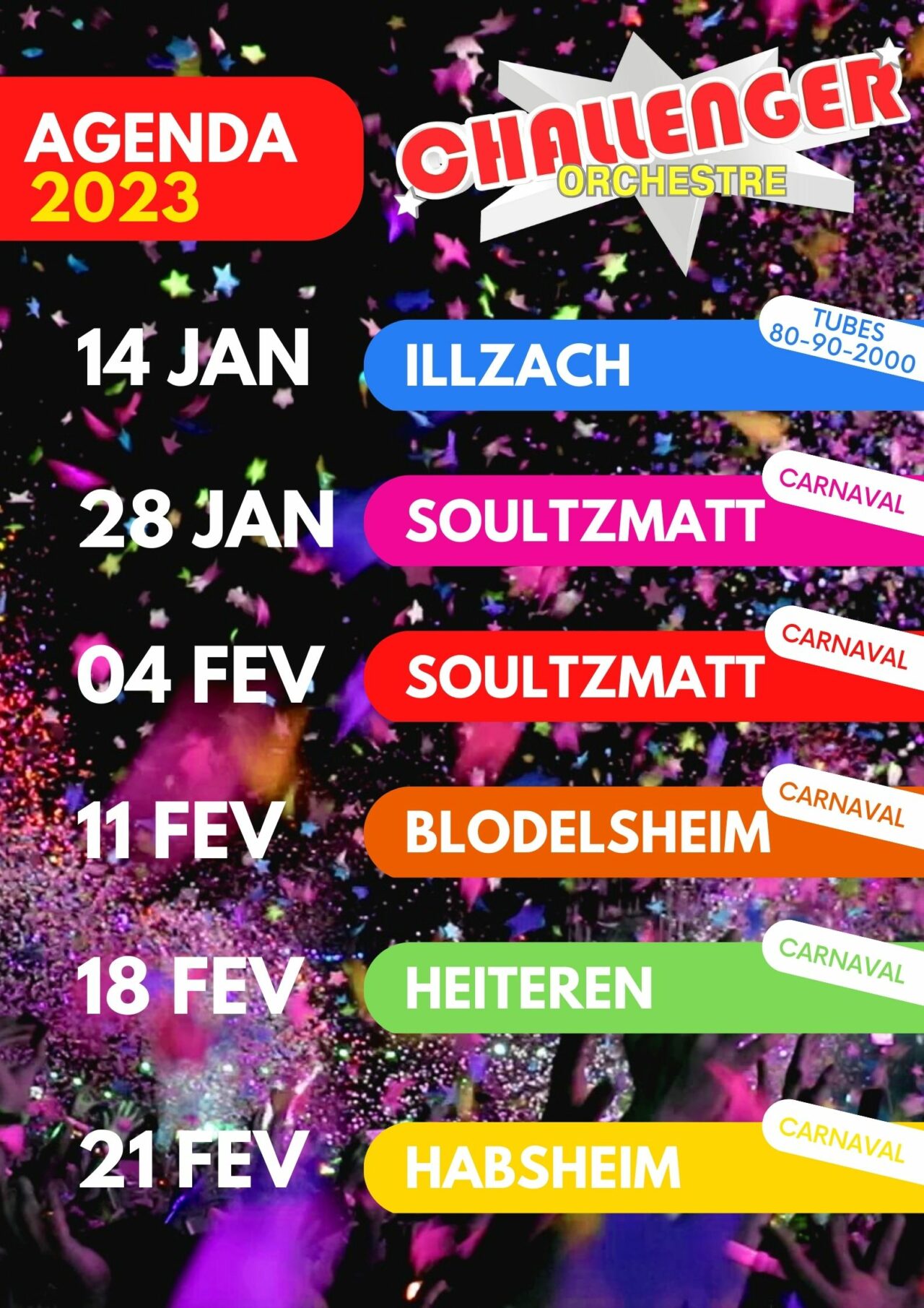 calendrier 2023 | Orchestre CHALLENGER - site officiel